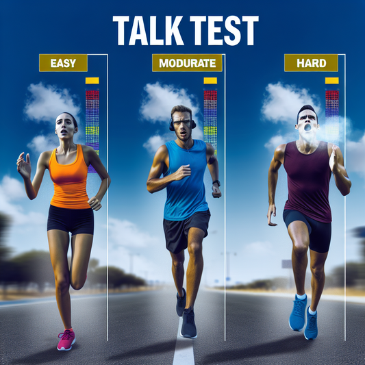 What is the ‘talk test’ and why is it a valuable tool in judging exercise intensity?