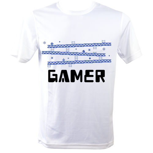 Gamer Running T Shirt to make you smile White